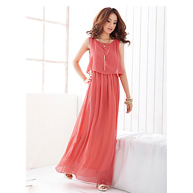 Women S Chiffon Two Piece Like Maxi Dress