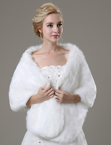 fur wraps for wedding guests
