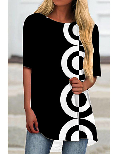 Women S T Shirt Dress Tee Dress Short Mini Dress Black Half Sleeve