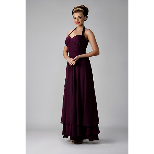 Sheath / Column Formal Evening Military Ball Dress Halter Neck Sweetheart Neckline Sleeveless Floor Length Chiffon with Ruched Ruffles Side Draping 2021
Sheath / Column Formal Evening Military Ball Dress Halter Neck Sweetheart Neckline Sleeveless Floor Length Chiffon with Ruched Ruffles Side Draping 2021