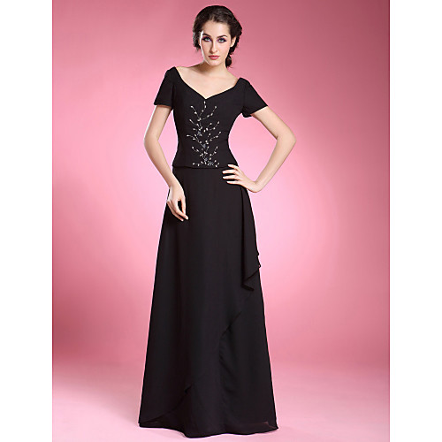 A-Line Formal Evening Wedding Party Dress V Neck Short Sleeve Floor Length Chiffon with Beading Ruffles 2021
A-Line Formal Evening Wedding Party Dress V Neck Short Sleeve Floor Length Chiffon with Beading Ruffles 2021