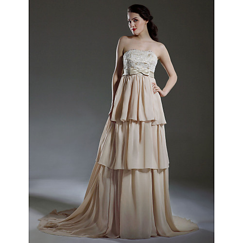 Princess A-Line Wedding Dresses Strapless Scalloped-Edge Court Train Chiffon Sleeveless Wedding Dress in Color with 2021
Princess A-Line Wedding Dresses Strapless Scalloped-Edge Court Train Chiffon Sleeveless Wedding Dress in Color with 2021