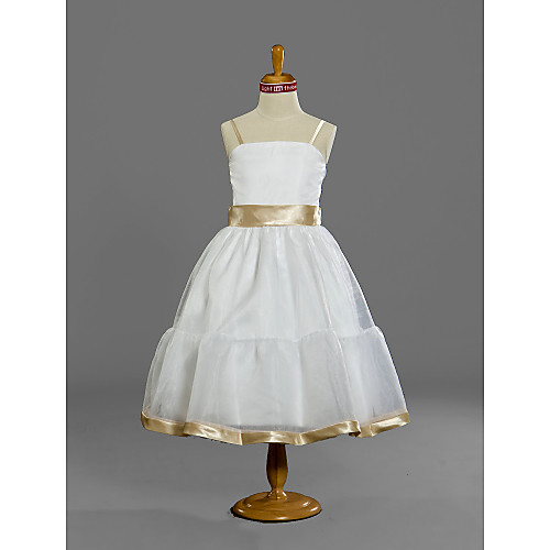 Princess / A-Line Spaghetti Strap Tea Length Organza Junior Bridesmaid Dress with Sash / Ribbon / Spring / Summer / Fall / Winter / Apple
Princess / A-Line Spaghetti Strap Tea Length Organza Junior Bridesmaid Dress with Sash / Ribbon / Spring / Summer / Fall / Winter / Apple