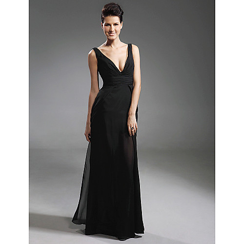 Sheath / Column All Celebrity Styles Inspired by TV Stars Formal Evening Military Ball Dress Straps V Neck Sleeveless Floor Length Chiffon with Ruched Side Draping 2021
Sheath / Column All Celebrity Styles Inspired by TV Stars Formal Evening Military Ball Dress Straps V Neck Sleeveless Floor Length Chiffon with Ruched Side Draping 2021
