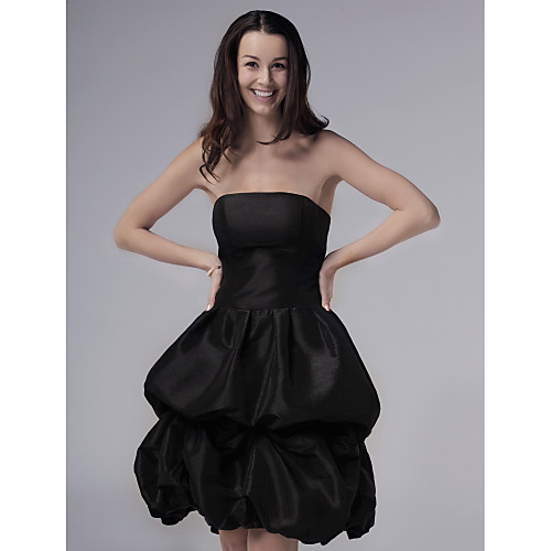 Ball Gown Wedding Party Dress Strapless Sleeveless Knee Length Taffeta with Pick Up Skirt 2021
Ball Gown Wedding Party Dress Strapless Sleeveless Knee Length Taffeta with Pick Up Skirt 2021