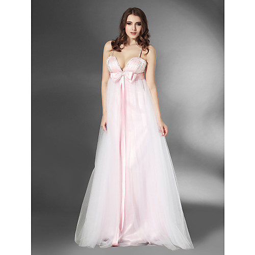 Ball Gown Open Back Prom Formal Evening Military Ball Dress V Neck Spaghetti Strap Sleeveless Floor Length Tulle Stretch Satin with Bow(s) Beading 2021
Ball Gown Open Back Prom Formal Evening Military Ball Dress V Neck Spaghetti Strap Sleeveless Floor Length Tulle Stretch Satin with Bow(s) Beading 2021