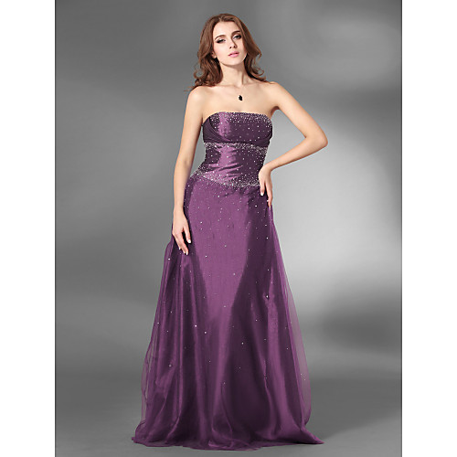 Ball Gown Open Back Prom Formal Evening Military Ball Dress Strapless Sleeveless Floor Length Satin Tulle with Beading 2021
Ball Gown Open Back Prom Formal Evening Military Ball Dress Strapless Sleeveless Floor Length Satin Tulle with Beading 2021