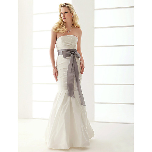 Mermaid / Trumpet Wedding Dresses Strapless Floor Length Taffeta Sleeveless Wedding Dress in Color with 2021
Mermaid / Trumpet Wedding Dresses Strapless Floor Length Taffeta Sleeveless Wedding Dress in Color with 2021