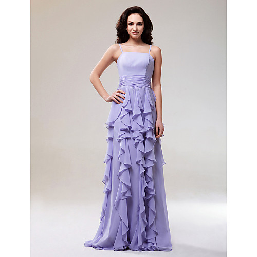 Sheath / Column Prom Formal Evening Military Ball Dress Spaghetti Strap Sleeveless Floor Length Chiffon with Ruched Cascading Ruffles 2021
Sheath / Column Prom Formal Evening Military Ball Dress Spaghetti Strap Sleeveless Floor Length Chiffon with Ruched Cascading Ruffles 2021