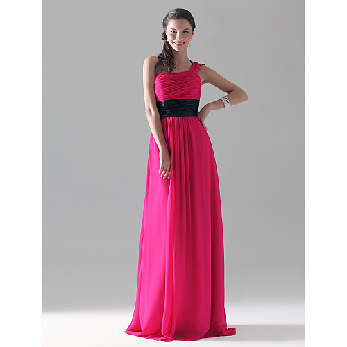Sheath / Column Wedding Party Dress One Shoulder Sleeveless Floor Length Chiffon with Sash / Ribbon Pleats Ruched 2021
Sheath / Column Wedding Party Dress One Shoulder Sleeveless Floor Length Chiffon with Sash / Ribbon Pleats Ruched 2021