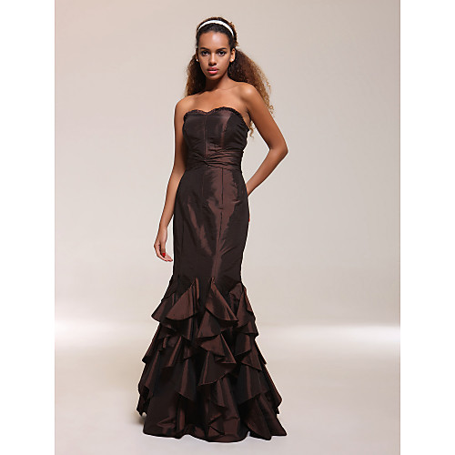 Mermaid / Trumpet Prom Formal Evening Military Ball Dress Sweetheart Neckline Strapless Sleeveless Floor Length Taffeta with Cascading Ruffles 2021
Mermaid / Trumpet Prom Formal Evening Military Ball Dress Sweetheart Neckline Strapless Sleeveless Floor Length Taffeta with Cascading Ruffles 2021