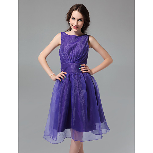 Princess / A-Line Bateau Neck Knee Length Organza / Taffeta Bridesmaid Dress with Flower
Princess / A-Line Bateau Neck Knee Length Organza / Taffeta Bridesmaid Dress with Flower