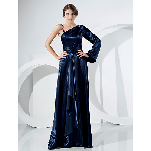 Ball Gown Elegant Formal Evening Military Ball Dress One Shoulder Long Sleeve Sweep / Brush Train Stretch Satin with Beading Draping Side Draping 2021
Ball Gown Elegant Formal Evening Military Ball Dress One Shoulder Long Sleeve Sweep / Brush Train Stretch Satin with Beading Draping Side Draping 2021