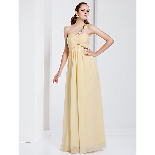 Sheath / Column Elegant Formal Evening Military Ball Dress One Shoulder Sleeveless Floor Length Chiffon with Criss Cross Ruched Beading 2021
Sheath / Column Elegant Formal Evening Military Ball Dress One Shoulder Sleeveless Floor Length Chiffon with Criss Cross Ruched Beading 2021