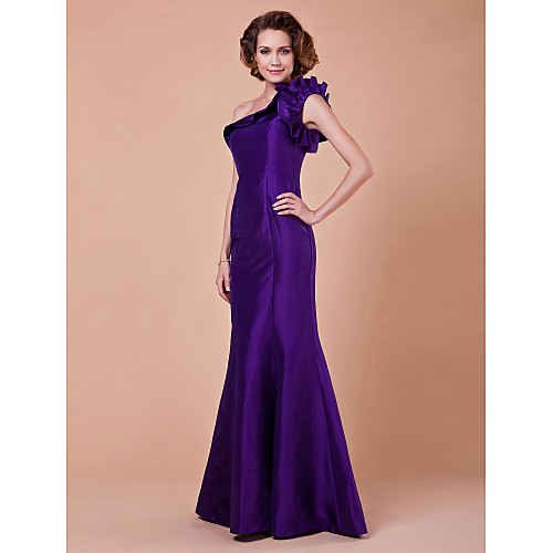 Mermaid / Trumpet Mother of the Bride Dress One Shoulder Floor Length Taffeta Sleeveless with Cascading Ruffles 2021
Mermaid / Trumpet Mother of the Bride Dress One Shoulder Floor Length Taffeta Sleeveless with Cascading Ruffles 2021