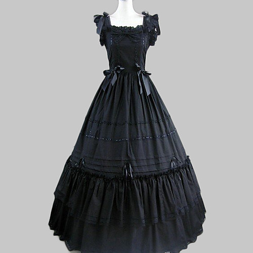 Princess Gothic Lolita Ruffle Dress Vacation Dress Dress Prom Dress Women's Girls' Satin Cotton Japanese Cosplay Costumes Black Vintage Cap Sleeve Long Length
Princess Gothic Lolita Ruffle Dress Vacation Dress Dress Prom Dress Women's Girls' Satin Cotton Japanese Cosplay Costumes Black Vintage Cap Sleeve Long Length