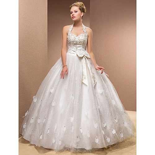 Ball Gown Wedding Dresses Halter Neck Sweetheart Neckline Floor Length Tulle Sleeveless with 2021
Ball Gown Wedding Dresses Halter Neck Sweetheart Neckline Floor Length Tulle Sleeveless with 2021