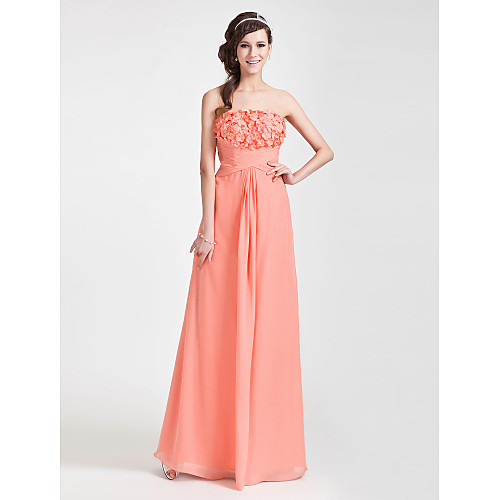 Sheath / Column Floral Open Back Formal Evening Wedding Party Dress Strapless Sleeveless Floor Length Chiffon with Criss Cross Ruched Side Draping 2021
Sheath / Column Floral Open Back Formal Evening Wedding Party Dress Strapless Sleeveless Floor Length Chiffon with Criss Cross Ruched Side Draping 2021