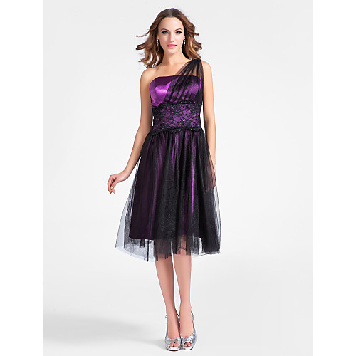 Ball Gown Homecoming Cocktail Party Dress One Shoulder Sleeveless Knee Length Tulle Stretch Satin with Lace Beading Draping 2021
Ball Gown Homecoming Cocktail Party Dress One Shoulder Sleeveless Knee Length Tulle Stretch Satin with Lace Beading Draping 2021