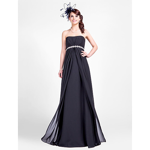Sheath / Column Strapless Floor Length Chiffon Bridesmaid Dress with Beading / Draping / Side Draping
Sheath / Column Strapless Floor Length Chiffon Bridesmaid Dress with Beading / Draping / Side Draping