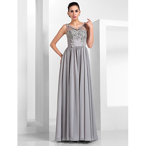 A-Line Elegant Formal Evening Dress Illusion Neck Sleeveless Floor Length Chiffon Tulle with Appliques 2021
A-Line Elegant Formal Evening Dress Illusion Neck Sleeveless Floor Length Chiffon Tulle with Appliques 2021