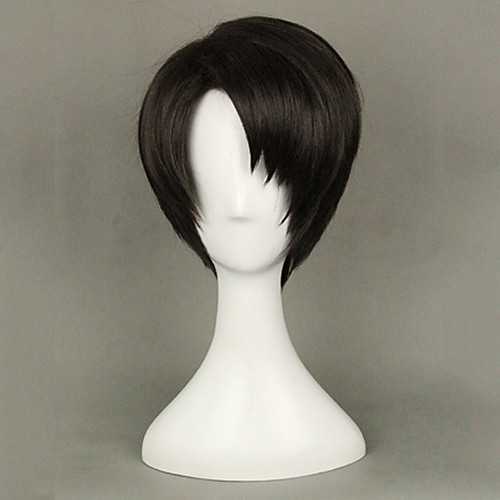 

Attack on Titan Levy levi ackerman Cosplay Wigs Boys and Girls 14 inch Heat Resistant Fiber Anime Wig