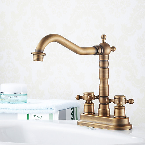 Victoria Rotatable Antique Brass Deck Mounted Centerset Faucet Two Holes / Two Handles Two HolesBath Taps-Bathroom Sink Faucet
Victoria Rotatable Antique Brass Deck Mounted Centerset Faucet Two Holes / Two Handles Two HolesBath Taps-Bathroom Sink Faucet