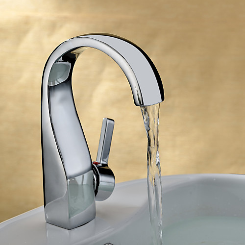 Bathroom Sink Faucet - Waterfall Chrome Centerset One Hole / Single Handle One HoleBath Taps
Bathroom Sink Faucet - Waterfall Chrome Centerset One Hole / Single Handle One HoleBath Taps