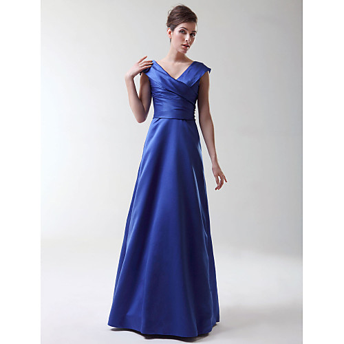 Princess / A-Line V Neck Floor Length Stretch Satin Bridesmaid Dress with Criss Cross
Princess / A-Line V Neck Floor Length Stretch Satin Bridesmaid Dress with Criss Cross