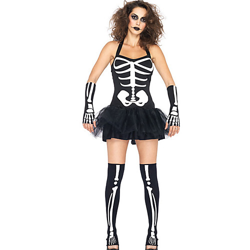 Skeleton / Skull Cosplay Costume Women's Vacation Dress Halloween Carnival Festival / Holiday Polyester Women's Easy Carnival Costumes / Gloves / Stockings / Gloves / Stockings
Skeleton / Skull Cosplay Costume Women's Vacation Dress Halloween Carnival Festival / Holiday Polyester Women's Easy Carnival Costumes / Gloves / Stockings / Gloves / Stockings