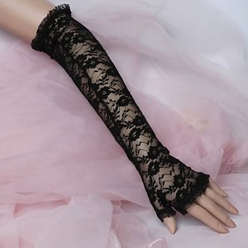 

Lace / Polyester Elbow Length Glove Classical / Bridal Gloves / Party / Evening Gloves With Solid