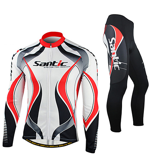 SANTIC Men's Long Sleeve Cycling Jersey with Tights Winter Fleece Spandex Red / White Bike Jacket Tights Clothing Suit Thermal / Warm Windproof Fleece Lining Breathable Anatomic Design Sports Curve
SANTIC Men's Long Sleeve Cycling Jersey with Tights Winter Fleece Spandex Red / White Bike Jacket Tights Clothing Suit Thermal / Warm Windproof Fleece Lining Breathable Anatomic Design Sports Curve