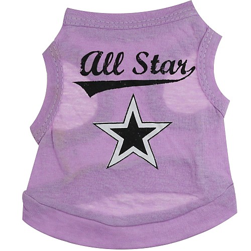 Cat Dog Shirt / T-Shirt Dog Clothes Purple Costume Cotton Heart Stars XS S M L
Cat Dog Shirt / T-Shirt Dog Clothes Purple Costume Cotton Heart Stars XS S M L
