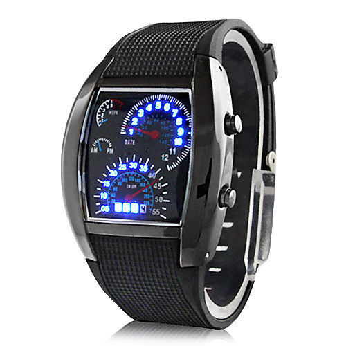 

Men's Wrist Watch Digital Watch Digital Rubber Black Calendar / date / day Creative Digital Black Brown Dark BlueSilver Two Years Battery Life / Panasonic CR2032
