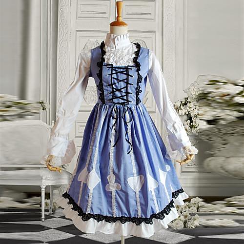 Outfits Classic Lolita Dress Women's Blue Lolita Accessories Patchwork Blouse Dress Cotton Halloween Costumes / Medium Length
Outfits Classic Lolita Dress Women's Blue Lolita Accessories Patchwork Blouse Dress Cotton Halloween Costumes / Medium Length