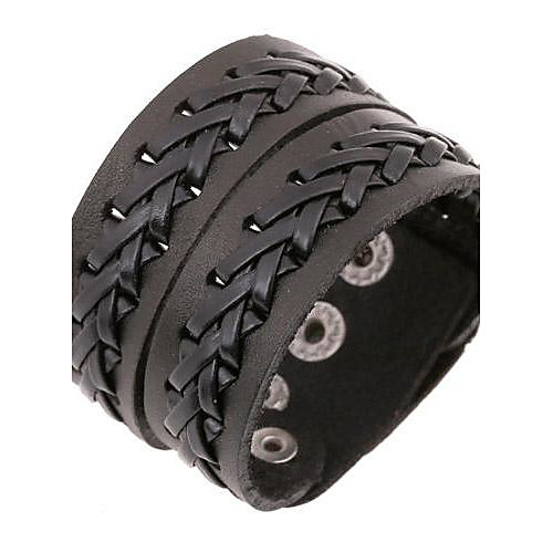 Men's Leather Bracelet Braided woven Unique Design European Fashion Leather Bracelet Jewelry Black / Brown For Daily
Men's Leather Bracelet Braided woven Unique Design European Fashion Leather Bracelet Jewelry Black / Brown For Daily