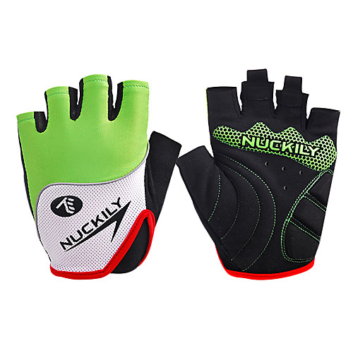

Nuckily Bike Gloves / Cycling Gloves Mountain Bike Gloves Mountain Bike MTB Breathable Anti-Slip Shockproof Protective Fingerless Gloves Half Finger Sports Gloves Lycra Green for Adults' Outdoor