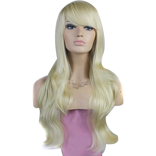 Synthetic Wig Wavy Wavy With Bangs Wig Blonde Bleached Blonde Synthetic Hair 28 inch Women's Blonde
Synthetic Wig Wavy Wavy With Bangs Wig Blonde Bleached Blonde Synthetic Hair 28 inch Women's Blonde