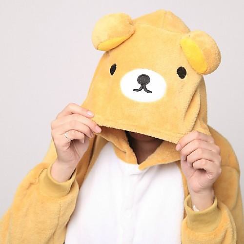 Adults' Kigurumi Pajamas with Slippers Bear Animal Onesie Pajamas Coral fleece Yellow Cosplay For Men and Women Animal Sleepwear Cartoon Festival / Holiday Costumes
Adults' Kigurumi Pajamas with Slippers Bear Animal Onesie Pajamas Coral fleece Yellow Cosplay For Men and Women Animal Sleepwear Cartoon Festival / Holiday Costumes