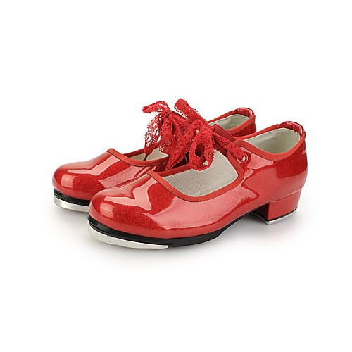 Women's Dance Shoes Patent Leather / Leatherette Tap Shoes Satin Flower Heel Low Heel Non Customizable Black / White / Red
Women's Dance Shoes Patent Leather / Leatherette Tap Shoes Satin Flower Heel Low Heel Non Customizable Black / White / Red