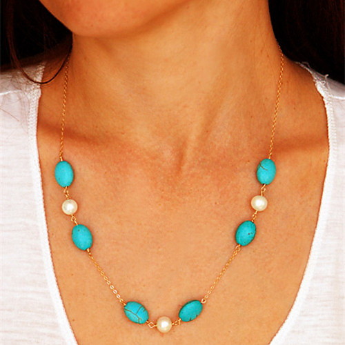 Pendant Necklace European Pearl Resin Alloy Blue Necklace Jewelry For Party Daily Casual
Pendant Necklace European Pearl Resin Alloy Blue Necklace Jewelry For Party Daily Casual