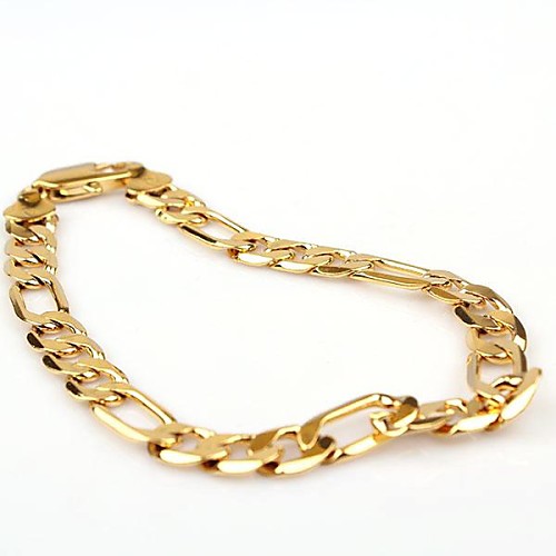 Men's Chain Bracelet Figaro Box Chain Classic Fashion Dubai Copper Bracelet Jewelry Golden For Party Daily Casual / Gold Plated / Gold Plated
Men's Chain Bracelet Figaro Box Chain Classic Fashion Dubai Copper Bracelet Jewelry Golden For Party Daily Casual / Gold Plated / Gold Plated
