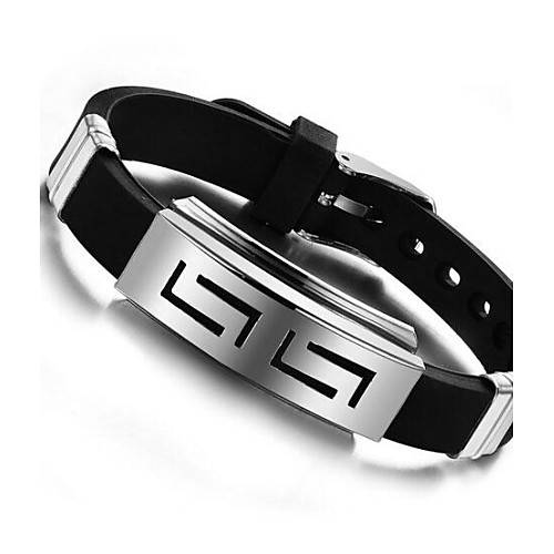 Men's ID Bracelet Personalized Unique Design Silicone Bracelet Jewelry Black For Daily Casual / Titanium Steel
Men's ID Bracelet Personalized Unique Design Silicone Bracelet Jewelry Black For Daily Casual / Titanium Steel