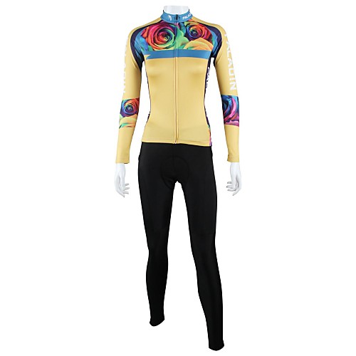 ILPALADINO Women's Long Sleeve Cycling Jersey with Tights Winter Polyester Yellow Floral Botanical Bike Clothing Suit Windproof Breathable Quick Dry Back Pocket Sports Floral Botanical Mountain Bike
ILPALADINO Women's Long Sleeve Cycling Jersey with Tights Winter Polyester Yellow Floral Botanical Bike Clothing Suit Windproof Breathable Quick Dry Back Pocket Sports Floral Botanical Mountain Bike