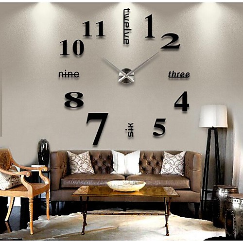 

Creative Modern Style Diy 3D Sticker Wall Clock Home Decoration 100cm100cm