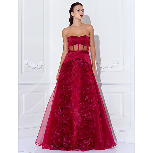 Ball Gown Celebrity Style See Through Holiday Cocktail Party Prom Dress Strapless Sleeveless Floor Length Organza Satin with Sash / Ribbon Flower 2021
Ball Gown Celebrity Style See Through Holiday Cocktail Party Prom Dress Strapless Sleeveless Floor Length Organza Satin with Sash / Ribbon Flower 2021