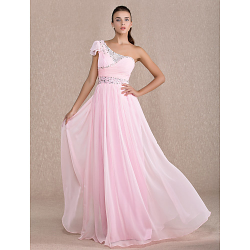 Sheath / Column Open Back Prom Formal Evening Military Ball Dress One Shoulder Short Sleeve Floor Length Chiffon with Beading Draping 2021
Sheath / Column Open Back Prom Formal Evening Military Ball Dress One Shoulder Short Sleeve Floor Length Chiffon with Beading Draping 2021