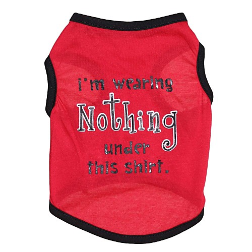 Cat Dog Shirt / T-Shirt Dog Clothes Red Costume Cotton Letter & Number XS S M L
Cat Dog Shirt / T-Shirt Dog Clothes Red Costume Cotton Letter & Number XS S M L