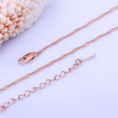 Women's Chain Necklace 18K Gold Plated Gold Plated White Rose Gold Necklace Jewelry For
Women's Chain Necklace 18K Gold Plated Gold Plated White Rose Gold Necklace Jewelry For