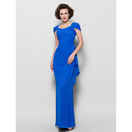 Sheath / Column Mother of the Bride Dress Straps Floor Length Chiffon Short Sleeve with Ruched 2021
Sheath / Column Mother of the Bride Dress Straps Floor Length Chiffon Short Sleeve with Ruched 2021